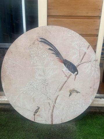 Wandbord / decoratie voor tuin met vogel beschikbaar voor biedingen