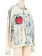 GEZOCHT: Tony Alamo New York painted denim jackets, Ophalen, Blauw, Maat 46/48 (XL) of groter, Jasje