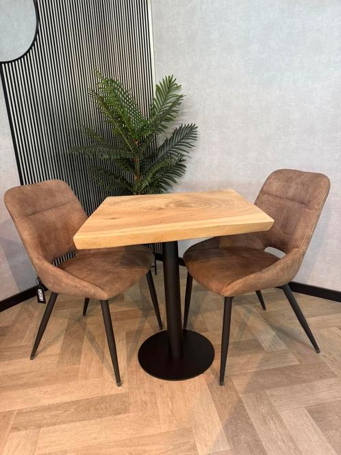 Bijzettafel 120x80cm suar + 2x stoel Clay OPRUIMING eettafel, Huis en Inrichting, Tafels | Bijzettafels, Nieuw, Rechthoekig, 60 cm of meer