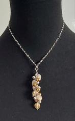 Zilveren Jasseron ketting met hartjes bedels 925 zilver, Ophalen of Verzenden, Zilver, Zilver, Met hanger