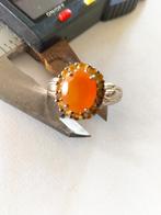Prachtige oude zilveren carneool ring., Verzenden, Zilver, Ring, Met edelsteen
