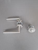 Zwart deurbeslag en rozet toiletdeur, Ophalen of Verzenden, Nieuw, IJzer, Klink of Kruk