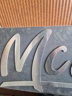 mc café.  mc donalds. roestvrij staal, Verzamelen, Merken en Reclamevoorwerpen, Ophalen, Zo goed als nieuw, Reclamebord
