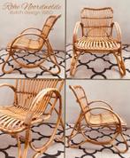 VINTAGE JAREN 60 ROTAN BAMBOE BAMBOO ROHÉ FAUTEUIL STOEL, Huis en Inrichting, Stoelen, Ophalen of Verzenden, Eén