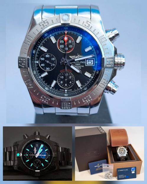 Breitling Avenger II Chronograaf,A133811, 08-2022!, Sieraden, Tassen en Uiterlijk, Horloges | Heren, Zo goed als nieuw, Polshorloge
