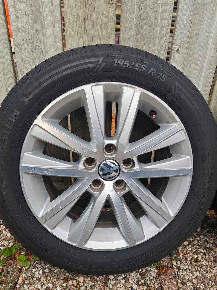 Originele 15 inch VW Polo Velgen 5x100, Auto-onderdelen, Banden en Velgen, Banden en Velgen, All Season, 15 inch, 195 mm, Personenwagen