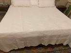 Prachtige brocante sprei voor 2 pers bed of tafel, Verzenden, Wit, Overige typen, Tweepersoons
