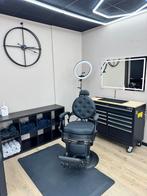Complete barber set – barberstoel, kaptafel én LED-spiegel, Ophalen, Nieuw, Hout, Minder dan 100 cm