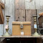 Oud Hollands blik en kandelaars *floor epe*, Ophalen of Verzenden
