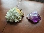 2 ruwe edelstenen, Verzamelen, Mineralen en Fossielen, Ophalen of Verzenden