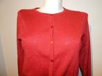 King Louie cerise rood vestje breisel glitter in de stof M, Maat 38/40 (M), Verzenden, Zo goed als nieuw, King Louie