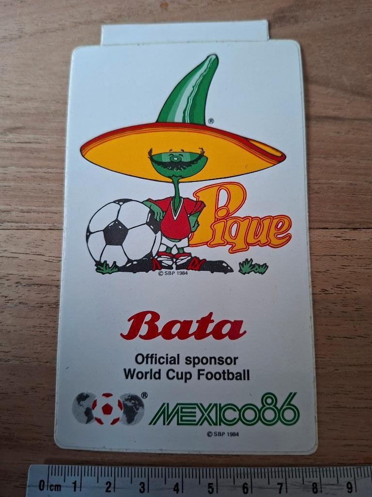 Sticker WK voetbal 1986 Bata, Verzenden, Zo goed als nieuw, Sport