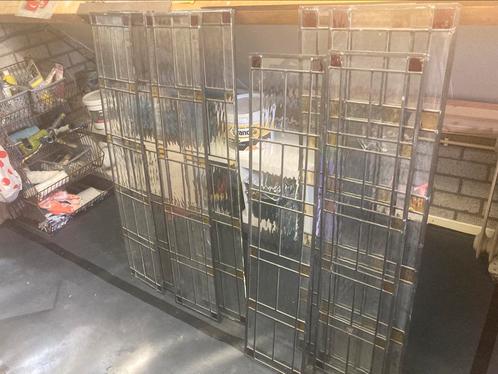 Glas in lood ramen 8 stuks, Doe-het-zelf en Verbouw, Glas en Ramen, Gebruikt, Overige typen, 120 tot 160 cm, Minder dan 80 cm