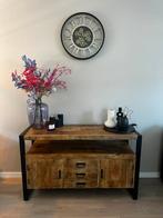 Dressoir mangohout, Huis en Inrichting, Kasten | Dressoirs, Ophalen, Zo goed als nieuw, 25 tot 50 cm, Metaal