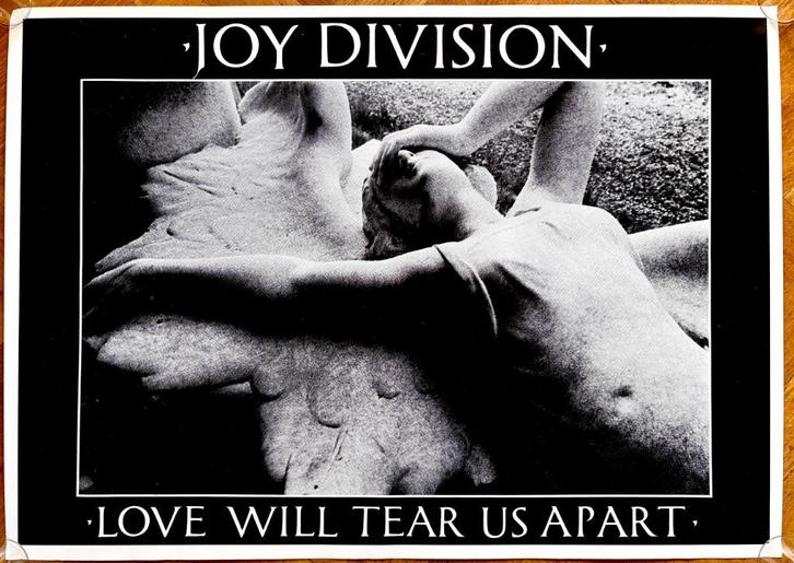 Muziek Poster Affiche Joy Division. Love will tear us Apart, Verzamelen, Muziek, Artiesten en Beroemdheden, Zo goed als nieuw