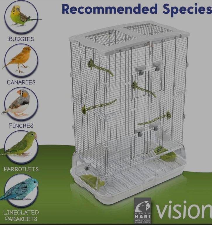 Vision M02 Vogelkooi, Dieren en Toebehoren, Vogels | Hokken en Kooien, Zo goed als nieuw, Vogelkooi, Metaal, Ophalen of Verzenden