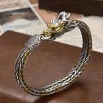 Gevlochten Draak Armband - 925 Zilver, Sieraden, Tassen en Uiterlijk, Armbanden, Beyondthepaintingstudio@gmail.com, Nieuw, Zilver