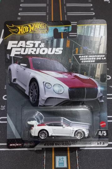 Hot Wheels Premium 2018 Bentley Continental GT3 (Fast & Furi beschikbaar voor biedingen