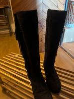 Zwarte Hoge Laarzen met Franjes - Maat Onbekend, Ophalen of Verzenden, Gedragen, Zwart, Hoge laarzen