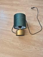 Groene tafellamp met gouden voet, Ophalen of Verzenden, Gebruikt, Metaal, Modern