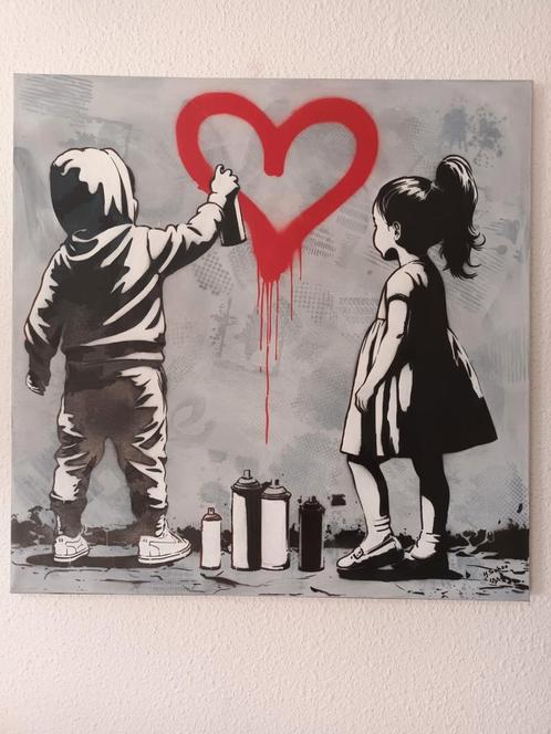 Banksy style, Antiek en Kunst, Kunst | Schilderijen | Modern, Ophalen of Verzenden