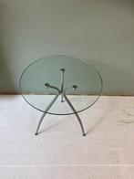 Glazen tafel rond zo goed als nieuw, Ophalen, Rond, 50 tot 100 cm, Minder dan 50 cm