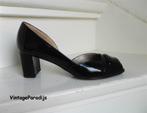 2545 Gabor gave peeptoe lak pumps gesp 38 39, Ophalen of Verzenden, Zo goed als nieuw, Zwart, Pumps