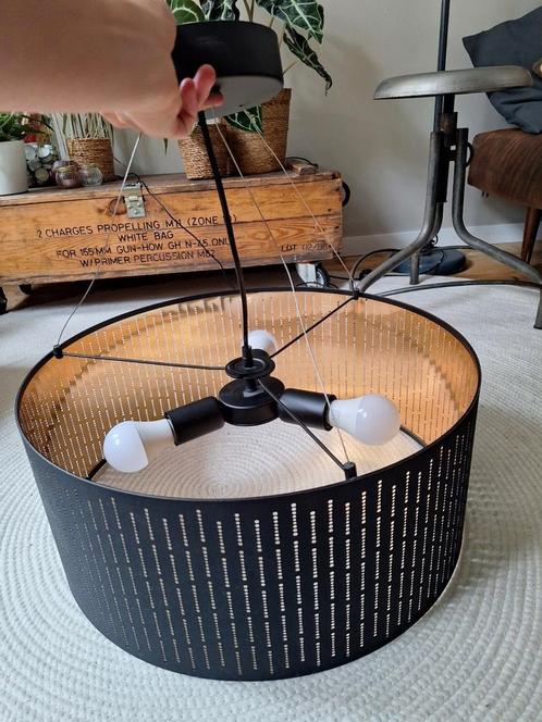 Toffe hanglamp EGLO Varillas Hanglamp – 3-lichts Zwart – Ø53, Huis en Inrichting, Lampen | Hanglampen, Zo goed als nieuw, Minder dan 50 cm