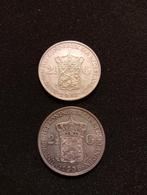 Rijksdaalders 1932 en 1938 Grof Haar, Postzegels en Munten, Munten | Nederland, Setje, Zilver, Ophalen of Verzenden, Koningin Wilhelmina