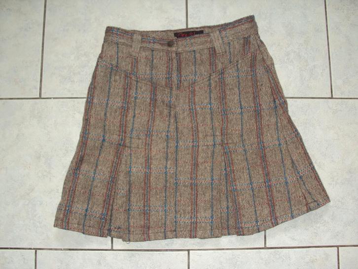 Bruin lurex gevoerde kerst plooirok rok GEISHA 164 XS goed, Kinderen en Baby's, Kinderkleding | Maat 164, Gebruikt, Meisje, Jurk of Rok