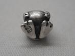 Zilveren Pandora bedel kikker nr.697, Sieraden, Tassen en Uiterlijk, Bedels, Verzenden, Pandora, Zo goed als nieuw, 1 bedel