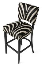 barkruk Bistro in zebra koeienhuid, op bestelling met 2 wkn, Huis en Inrichting, Barkrukken, 1 kruk, Ophalen of Verzenden, Nieuw