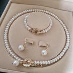 Echte parel sieraden set, Sieraden, Tassen en Uiterlijk, Kettingen, Ophalen of Verzenden, Zo goed als nieuw