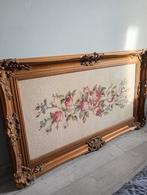 Rozen Wandtapijt in Gouden Lijst 111cm/65cm, Ophalen of Verzenden