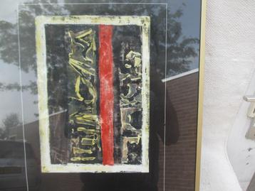 Abstracte litho W van Gent jaren 60/ 70 INFO WELKOM !!! beschikbaar voor biedingen