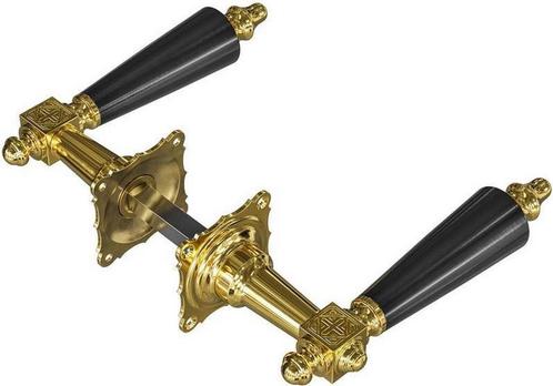 Messing Goud Deurbeslag Jugendstill 8x en Sloten 2x, Doe-het-zelf en Verbouw, Deuren en Horren, Nieuw, Binnendeur, 200 tot 215 cm