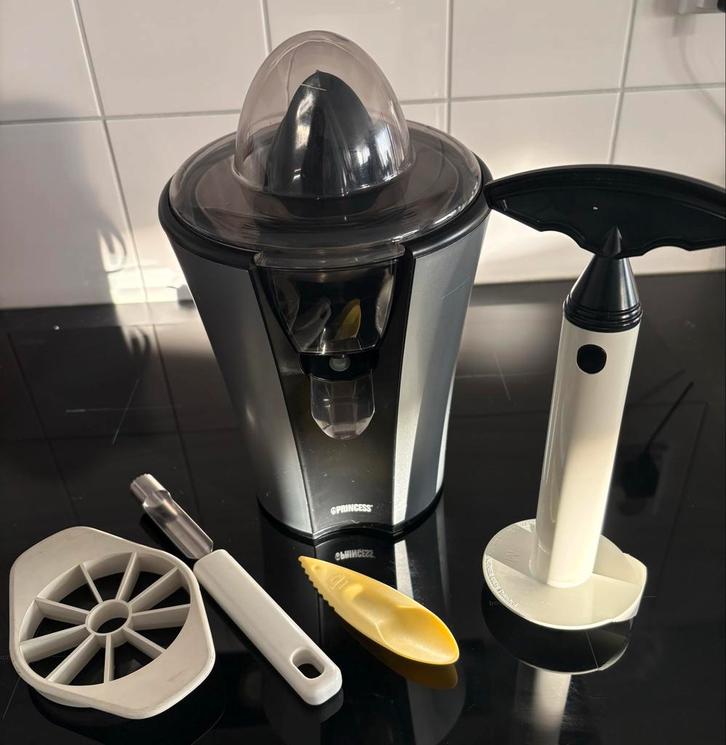 Princess Citruspers & fruit accersoires, Witgoed en Apparatuur, Keukenmixers, Zo goed als nieuw, 1 tot 2 liter, 1 snelheid, Vaatwasserbestendig