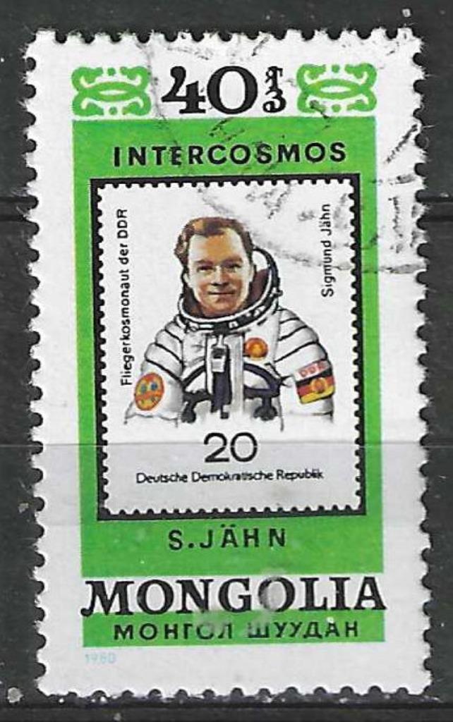 Mongolie 1980 - Yvert blok 68 HBL - Intercosmos (ST), Postzegels en Munten, Postzegels | Azië, Gestempeld, Oost-Azië, Verzenden