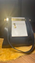 Vintage leren Karl Lagerfeld tas, Verzenden, Zo goed als nieuw, Wit, Handtas