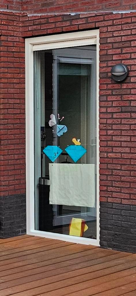 Gevelraam/ glaspaneel ipv doorloopdeur, Doe-het-zelf en Verbouw, Kozijnen en Schuifpuien, Zo goed als nieuw, Deurkozijn, Hout