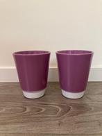Bloempot paars, Ophalen, Overige materialen, Gebruikt, Rond