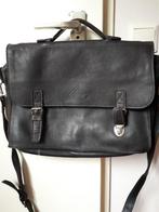 A4 leren tas, Sieraden, Tassen en Uiterlijk, Tassen | Schoudertassen, Ophalen, Zo goed als nieuw, Zwart, Leer