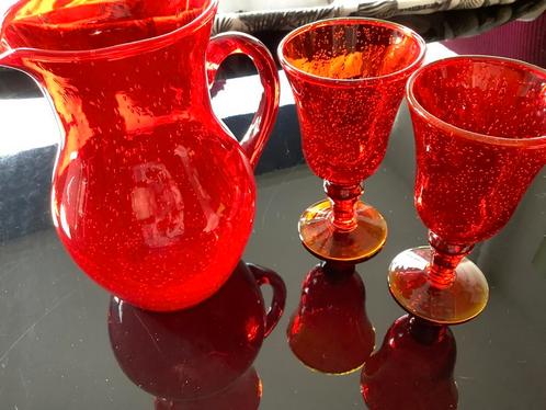 Glazen set Karaf en twee glazen Designet in Holland Anthony, Verzamelen, Glas en Borrelglaasjes, Nieuw, Overige typen, Verzenden