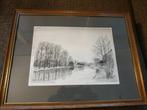 Ets van een Duits Rivieren landschap, Hans Willi Koch, 1976, Antiek en Kunst, Kunst | Etsen en Gravures, Ophalen of Verzenden