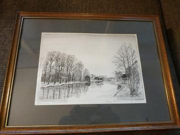 Ets van een Duits Rivieren landschap, Hans Willi Koch, 1976 beschikbaar voor biedingen