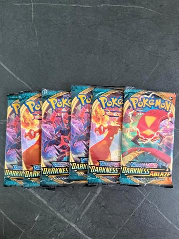 POKEMON - DARKNESS ABLAZE - 6x BOOSTERPACK beschikbaar voor biedingen