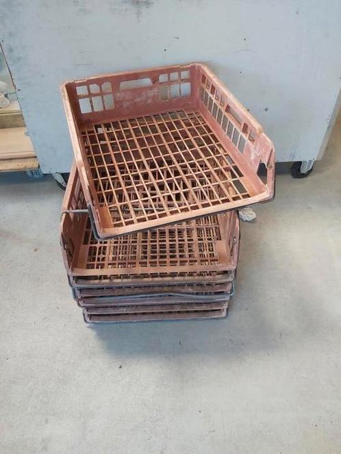 Kratten,  stapelbare Kratten 7 stuks 70dx58bx18hcm, Doe-het-zelf en Verbouw, Kratten en Dozen, Gebruikt, Krat, 50 tot 75 cm, Minder dan 35 cm