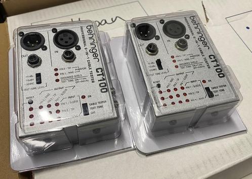 2 Behringer CT100 6-in-1 Kabeltesters, Doe-het-zelf en Verbouw, Meetapparatuur, Zo goed als nieuw, Geluid, Ophalen of Verzenden