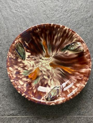 JASBA Germany majolica fruitschaal met blaadjes schaal beschikbaar voor biedingen