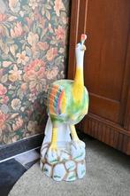 Mooie Decoratieve handgesneden beeld houten pauw 62cm H, Ophalen